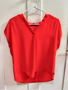 Banana Republic Coral-Red V-Neck Dolman Blouse